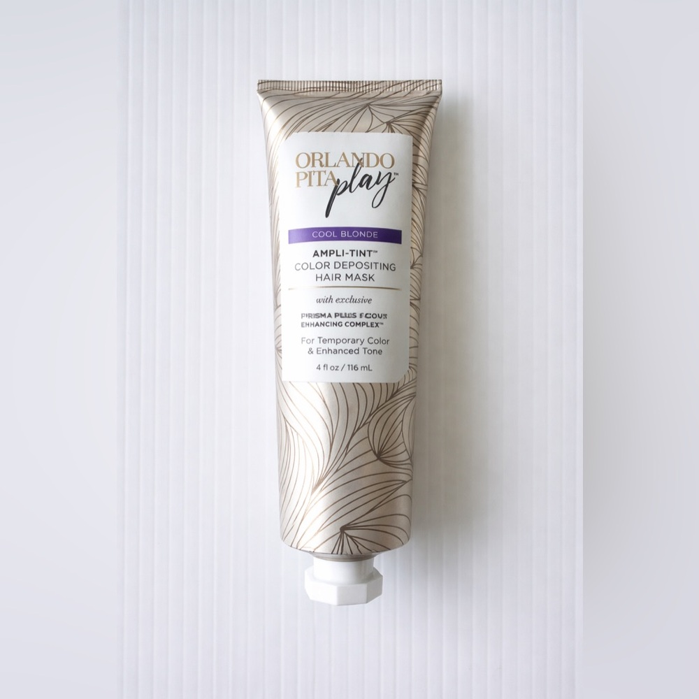 Orlando Pita Play Cool Blonde Ampli-Tint Color Depositing Hair Mask 4oz New